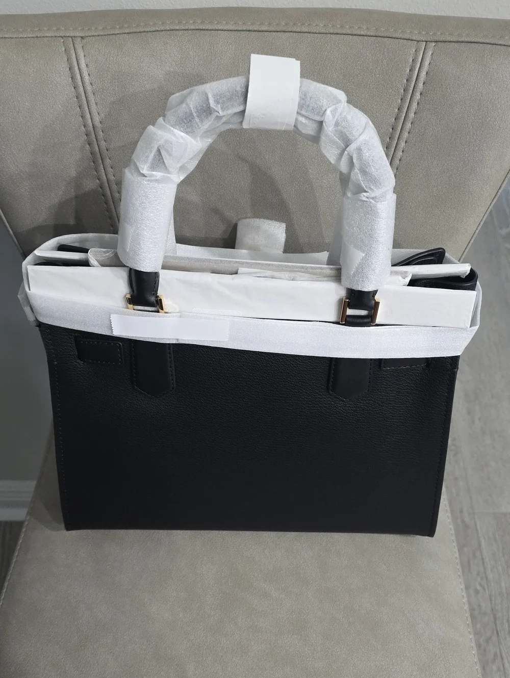 NWT Michael Kors Hamilton Medium Leather Satchel Black